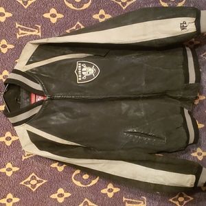 Vintage suede NFL Oakland Raiders jacket (L)